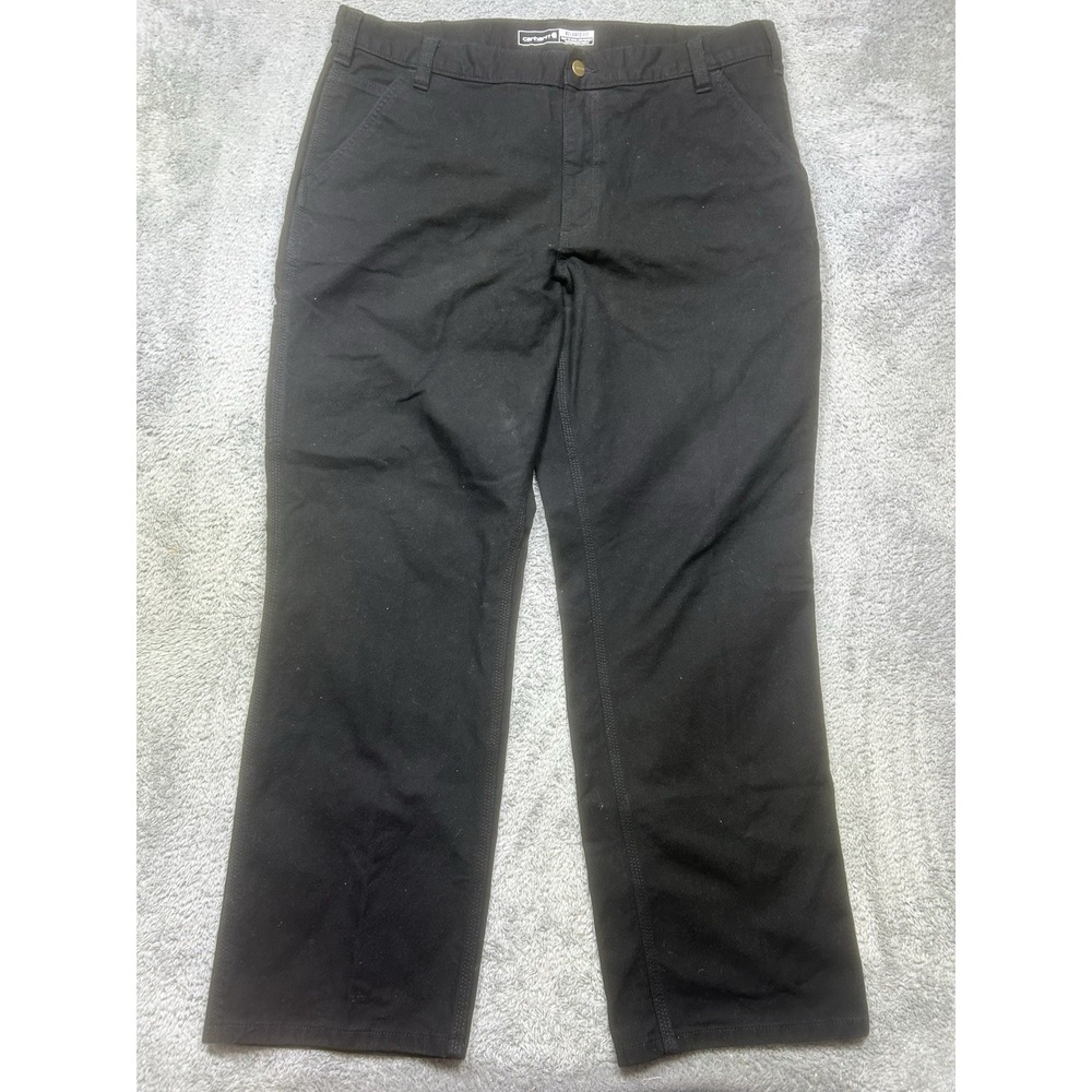 Carhartt Pants Mens 40x32 Black Work Carpenter Rugged Flex Relaxed 103279 BLK - Picture 1 of 16